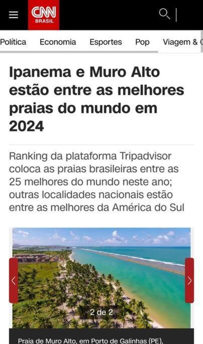 Apt Beira Mar Em Muro Alto Ao Lado Do Nanai Pôrto das Galinhas Esterno foto